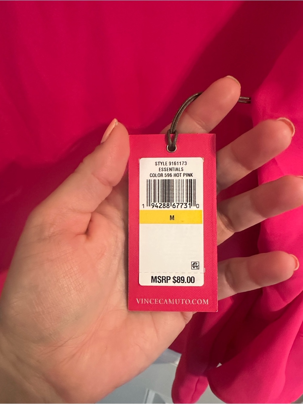 Vince Camuto Fuchsia V-Neck Ruffle Sleeve Blouse - Picture 11 of 11